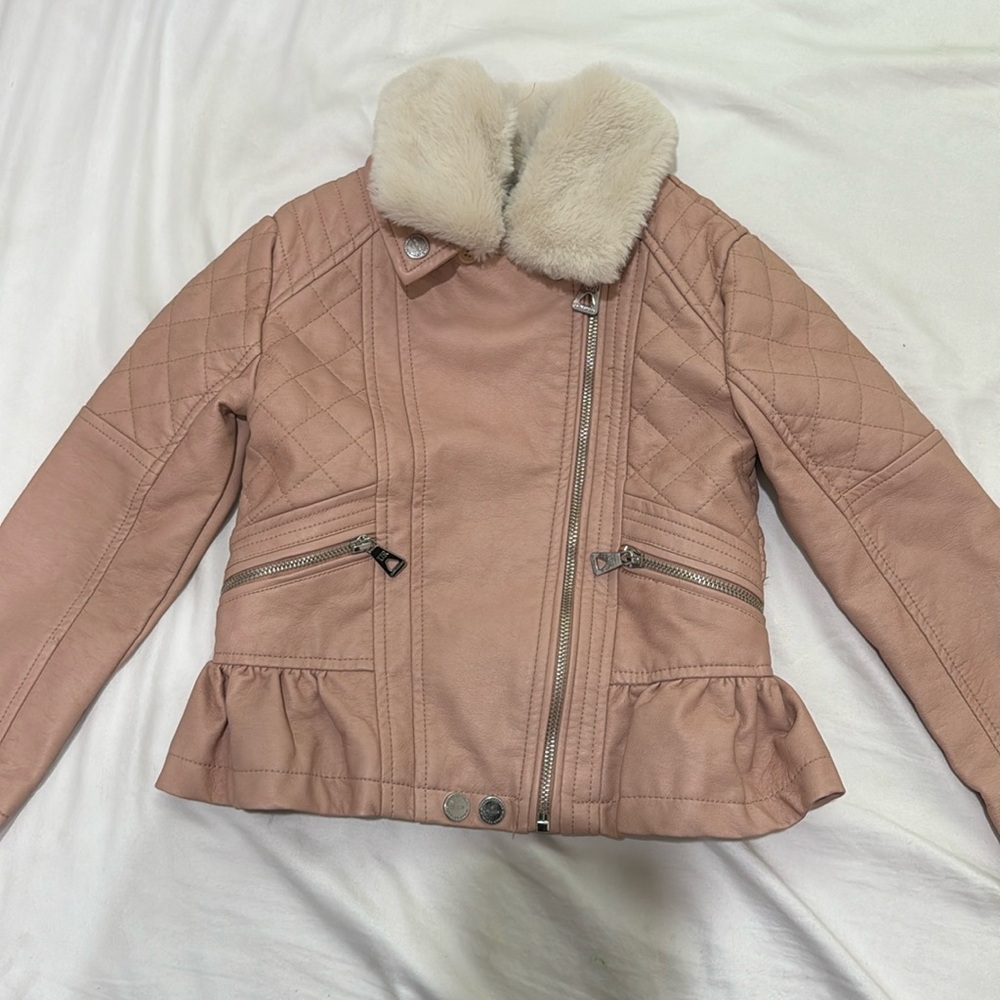 Kids urban republic jacket with removable fur collar